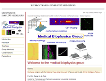 Tablet Screenshot of medbiophysics.uni-hd.de