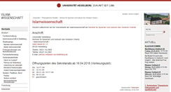 Desktop Screenshot of islamwissenschaft.uni-hd.de