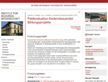 Tablet Screenshot of friedensbildung.uni-hd.de